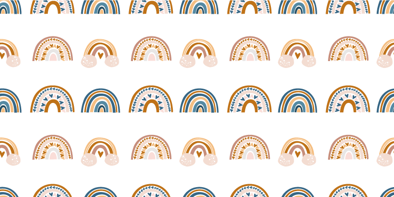 Vinylový koberec pro děti s podzimní duhou - TenStickers