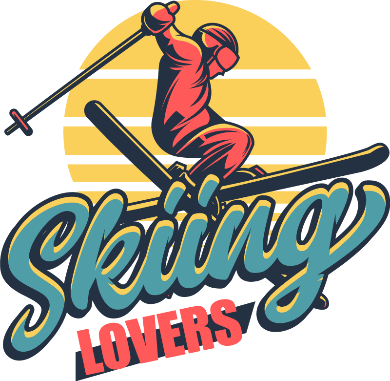 Vinylový koberec do ložnice pro milovníky lyžování - TenStickers