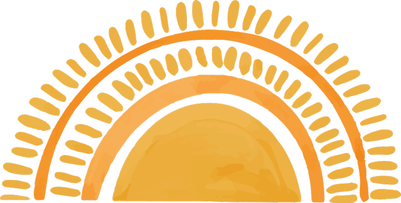 Vinylový koberec do ložnice slunce na žlutém pozadí - TenStickers