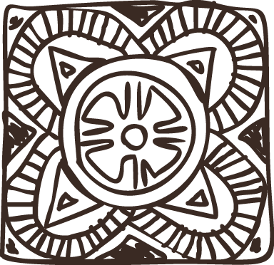 Vinylový koberec do ložnice s etnickým květinovým vzorem - TenStickers