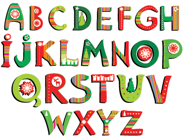 Vinylový koberec pro děti zelenočervená abeceda - TenStickers