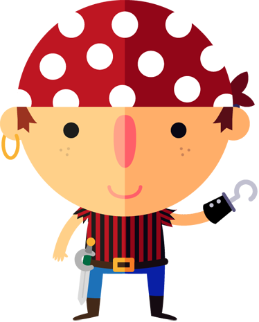 Vinylový koberec pro děti s pirátskou ilustrací - TenStickers