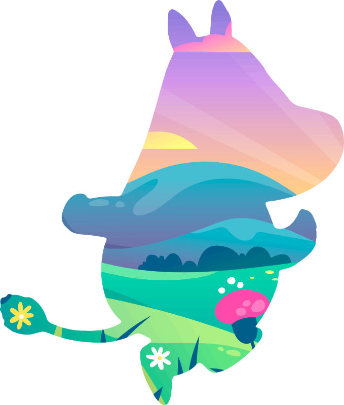 Vinylový koberec pro děti muminí svět - TenStickers