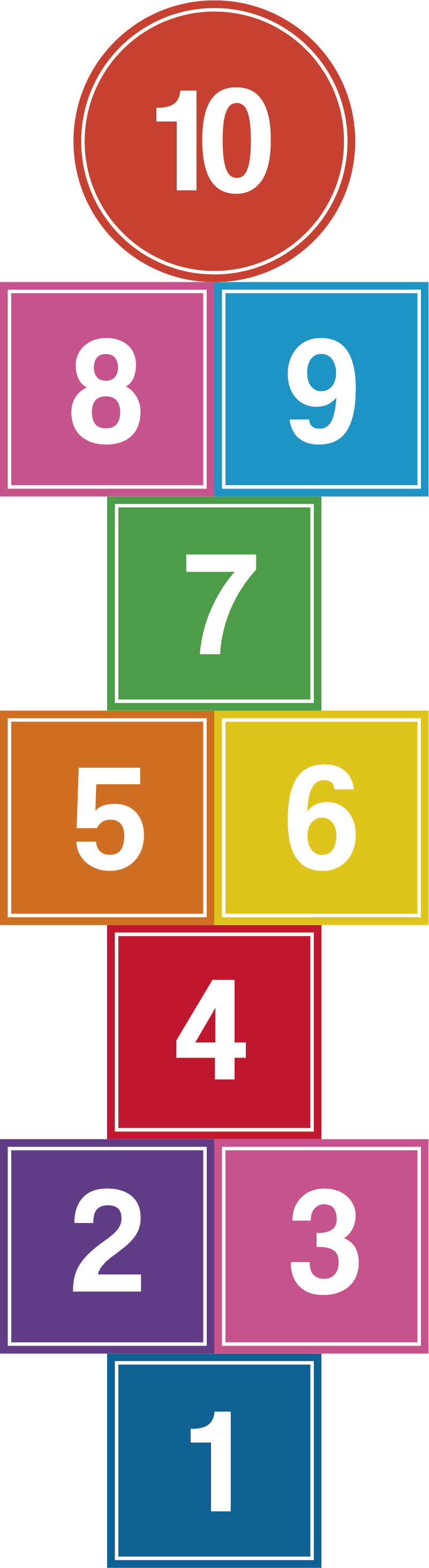 Vinylová hrací podložka barevná skákací dráha - TenStickers