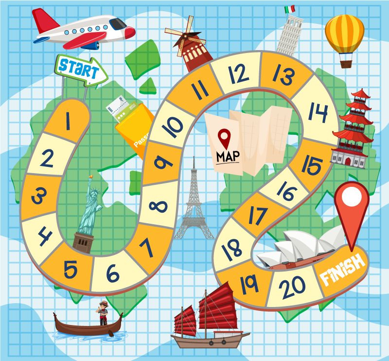 Vinylová hrací podložka herní mapa - TenStickers