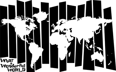 Vinylový koberec z celého světa retro mapa světa - TenStickers