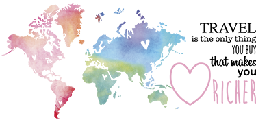 Vinylový koberec z celého světa s mapou a textem o cestování - TenStickers