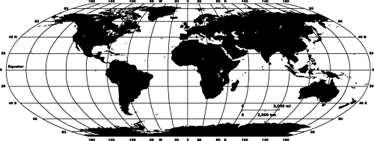 Vinylový koberec z celého světa jednobarevná mapa - TenStickers