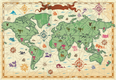 Vinylový koberec z celého světa dětská mapa světa - TenStickers
