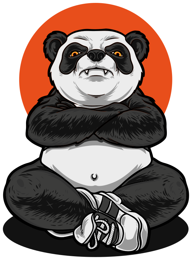 Vinylový koberec pro děti panda zlobivka - TenStickers