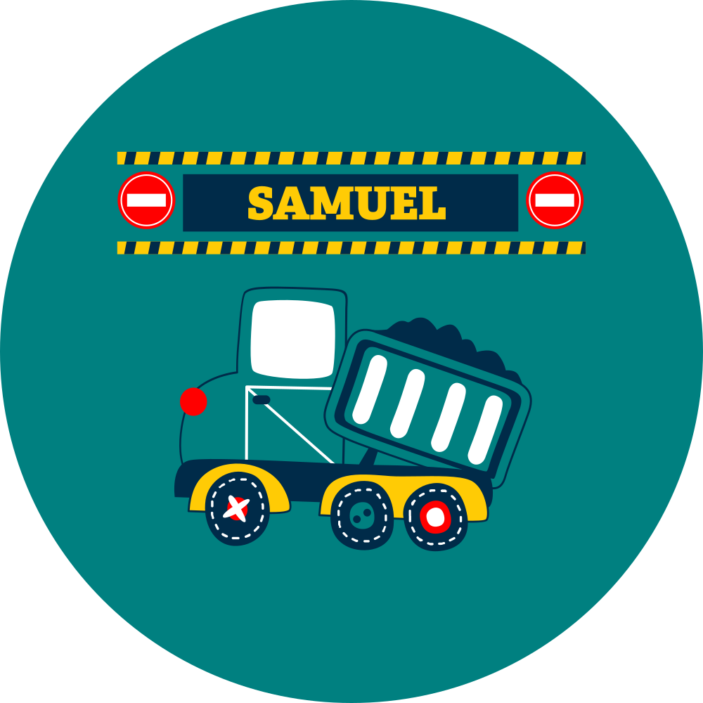 Vinylový koberec pro děti s osobním náklaďákem - TenStickers