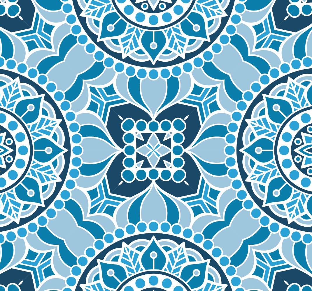 Koupelnový vinylový koberec v mandala stylu - TenStickers