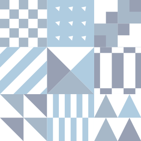 Koupelnový vinylový koberec s geometrickým modrým vzorem - TenStickers