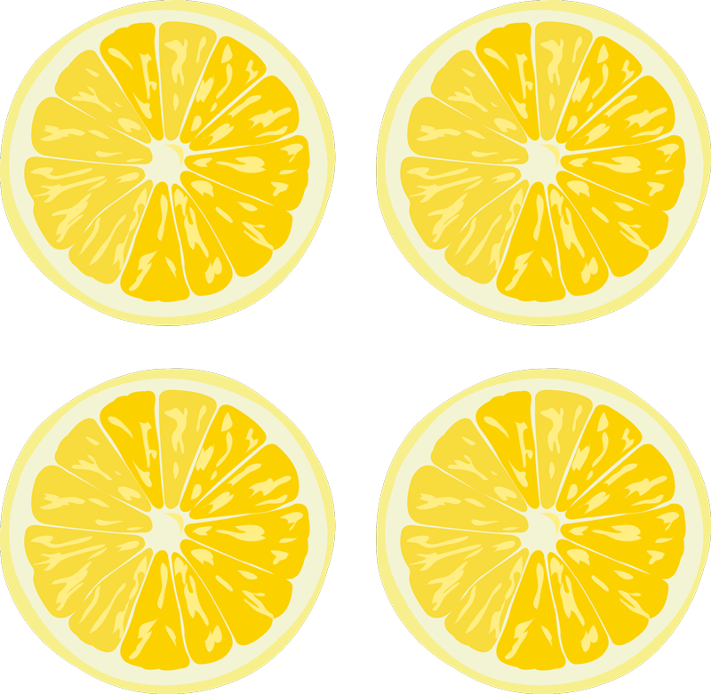 Kuchyňský vinylový koberec s nálepkami plátkovaného citronu - TenStickers