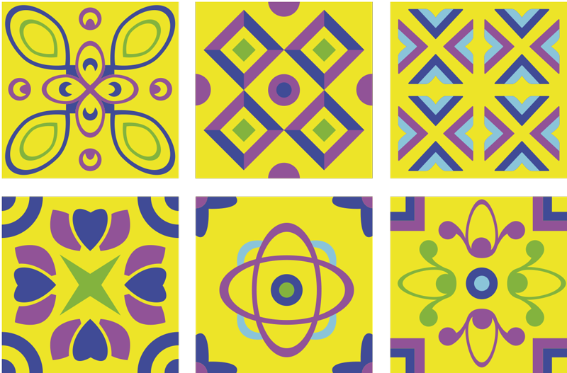 Kuchyňský vinylový koberec psychedelické symetrie - TenStickers