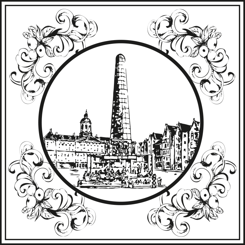Kuchyňský vinylový koberec amsterdam náměstí - TenStickers