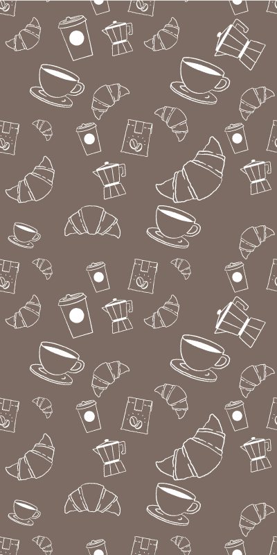Kuchyňský vinylový koberec café croissant - TenStickers