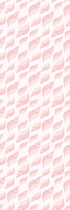 Vinylový koberec do ložnice s trendy růžovými mušlemi - TenStickers
