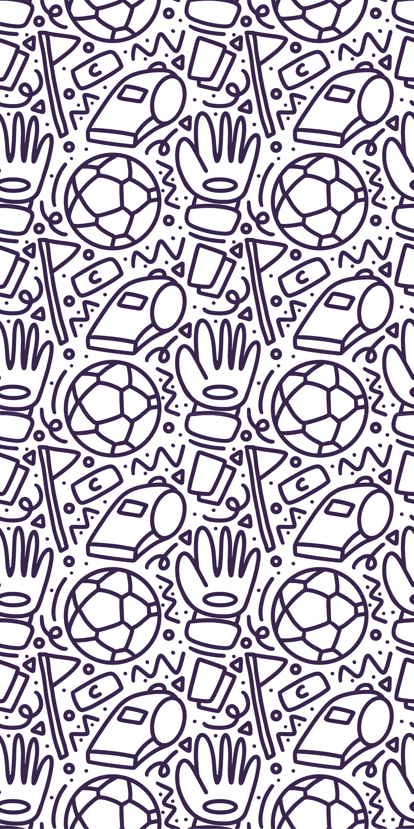 Vinylový koberec do ložnice s designem sportovních doodlů - TenStickers