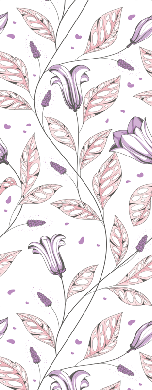 Vinylový koberec do ložnice s elegantním vzorem tulipánů - TenStickers