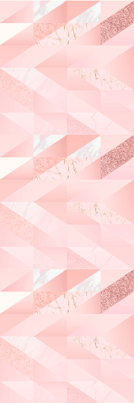 Vinylový koberec do ložnice s růžovým geometrickým vzorem - TenStickers