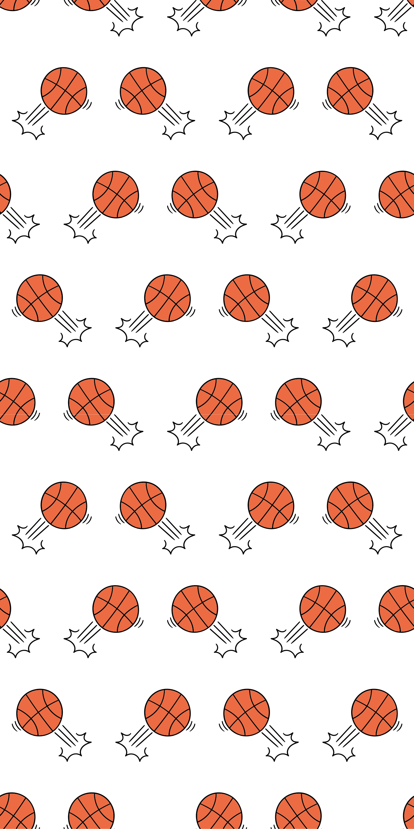Vinylový koberec do ložnice s motivem basketbalů - TenStickers