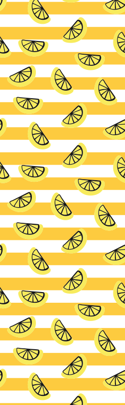 Vinylový koberec do ložnice s designem citronových symbolů - TenStickers