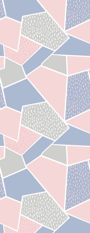 Skandinávský vinylový koberec geometrické pastelky - TenStickers