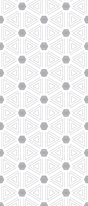 Skandinávský vinylový koberec s geometrickými trojúhelníky - TenStickers