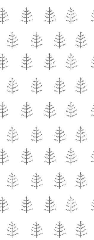 Skandinávský vinylový koberec Šedé minimalistické stromy - TenStickers