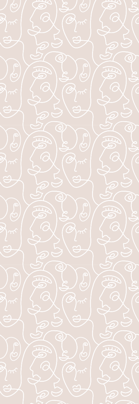 Skandinávský vinylový koberec růžový a bílý vzor - TenStickers