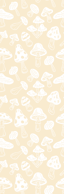 Přírodní vinylový koberec s designem béžových hub - TenStickers
