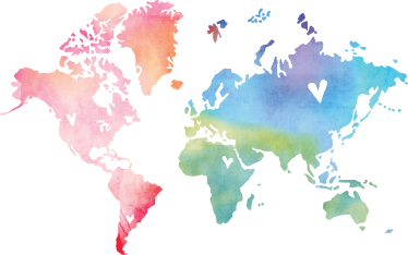 Vinylový koberec z celého světa akvarelová mapa - TenStickers