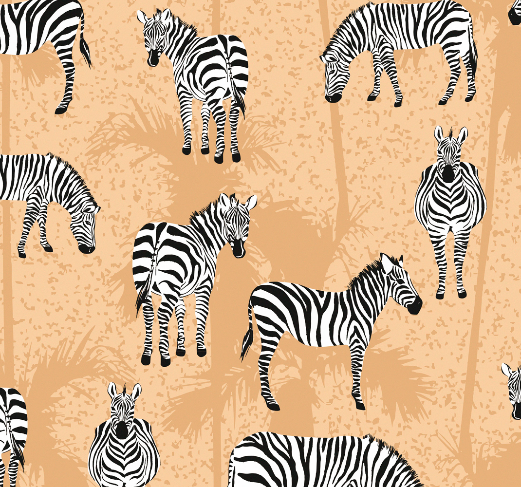 Zvířecí vinylový koberec zebra do koupelny - TenStickers
