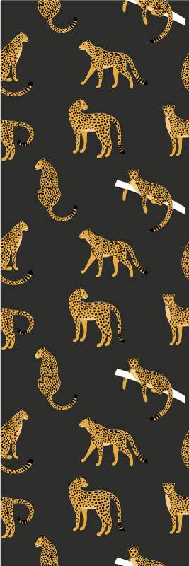 Zvířecí vinylový koberec leopardí vzor na tmavém pozadí - TenStickers