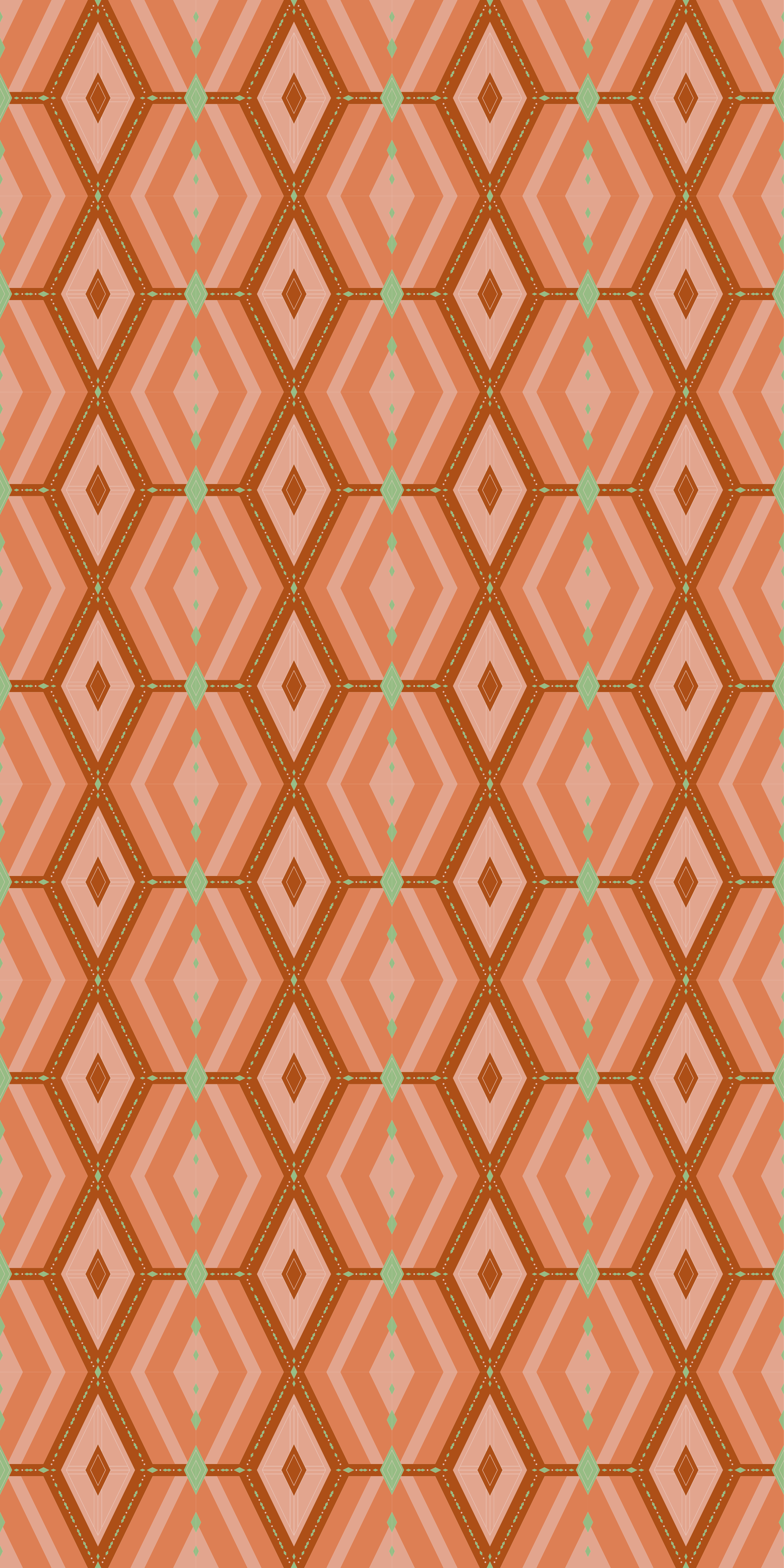 Vintage vinylový koberec geometrické podzimní tóny 30. let - TenStickers