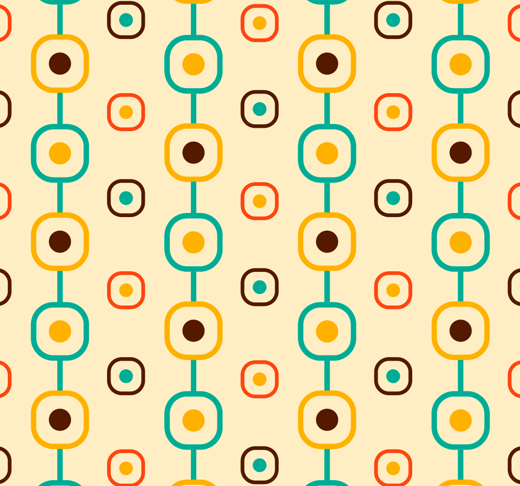 Vintage vinylový koberec 60. léta geometrický - TenStickers