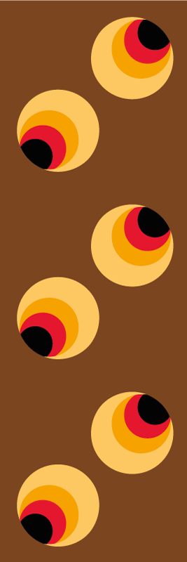 Vintage vinylový koberec popové oči - TenStickers
