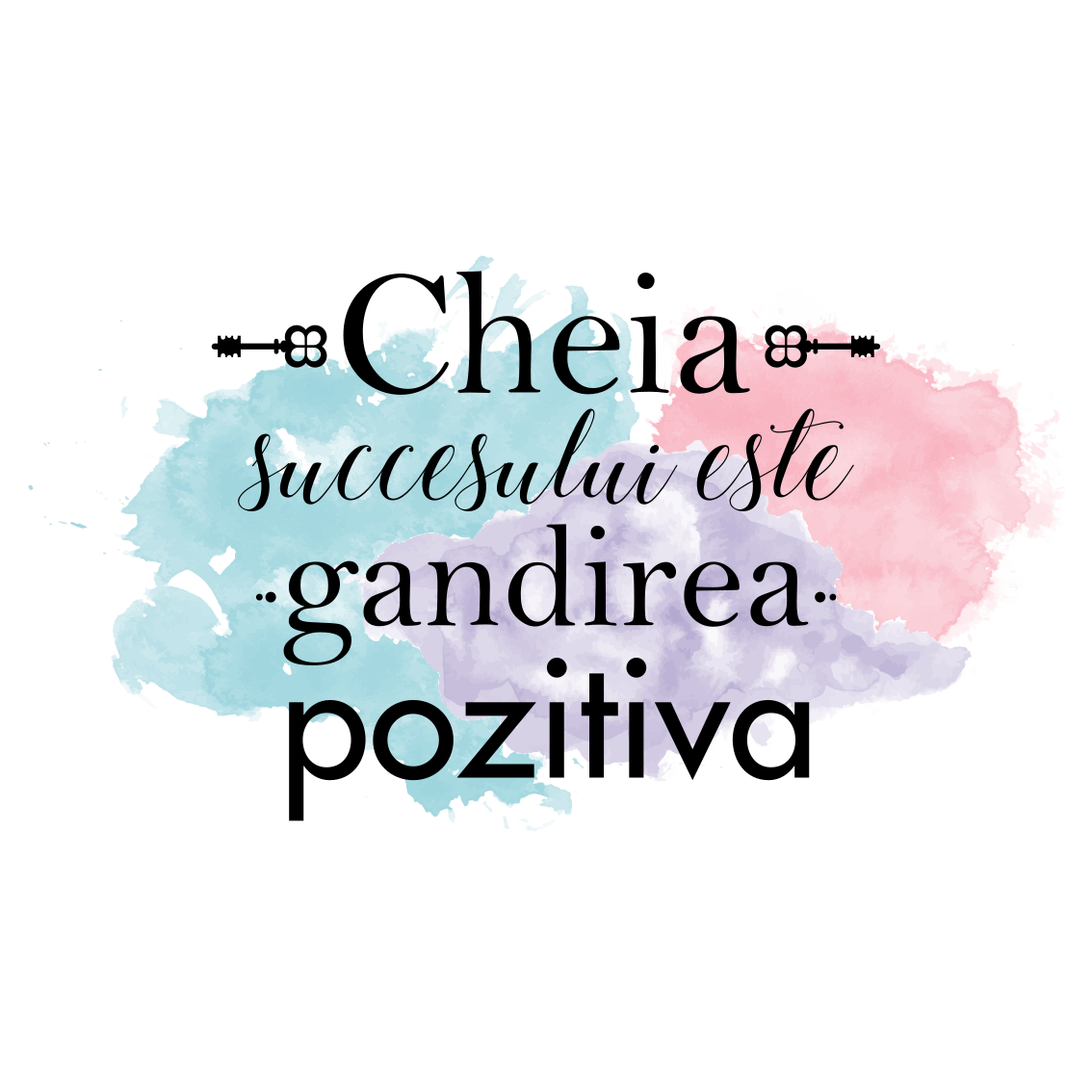 Vinylový koberec s frázemi pozitivní myšlení - TenStickers