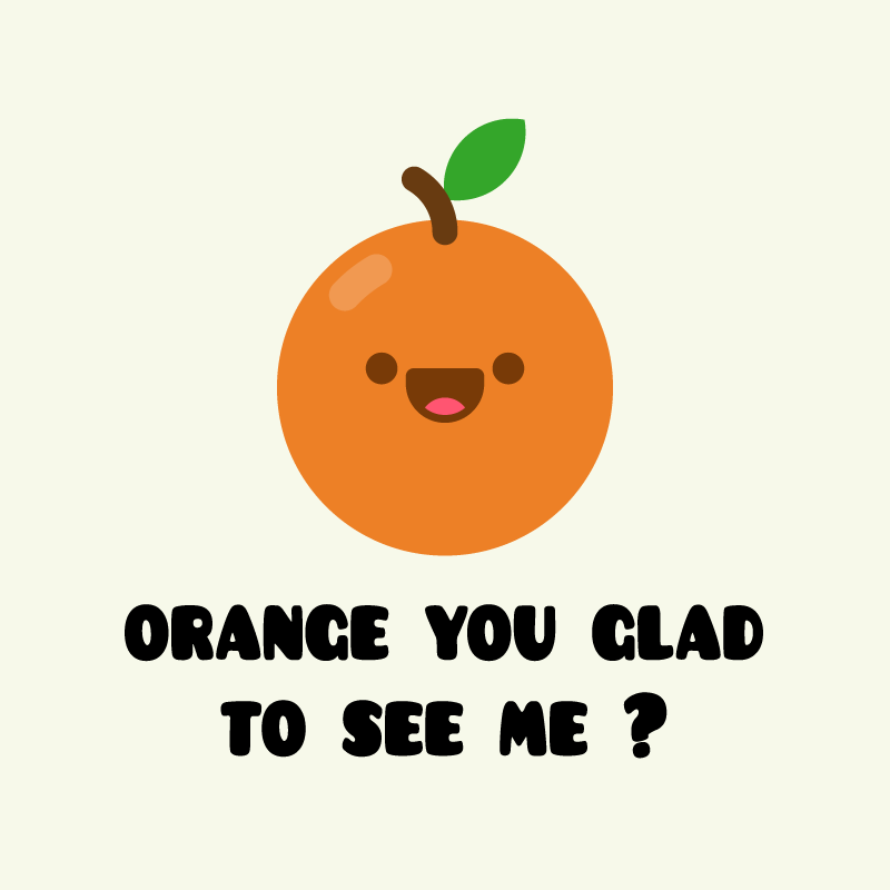 Vinylový koberec s frázemi veselý citát s oranžovou - TenStickers