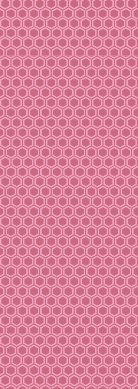 Vinylový koberec s texturou růžový geometrický hexagon - TenStickers
