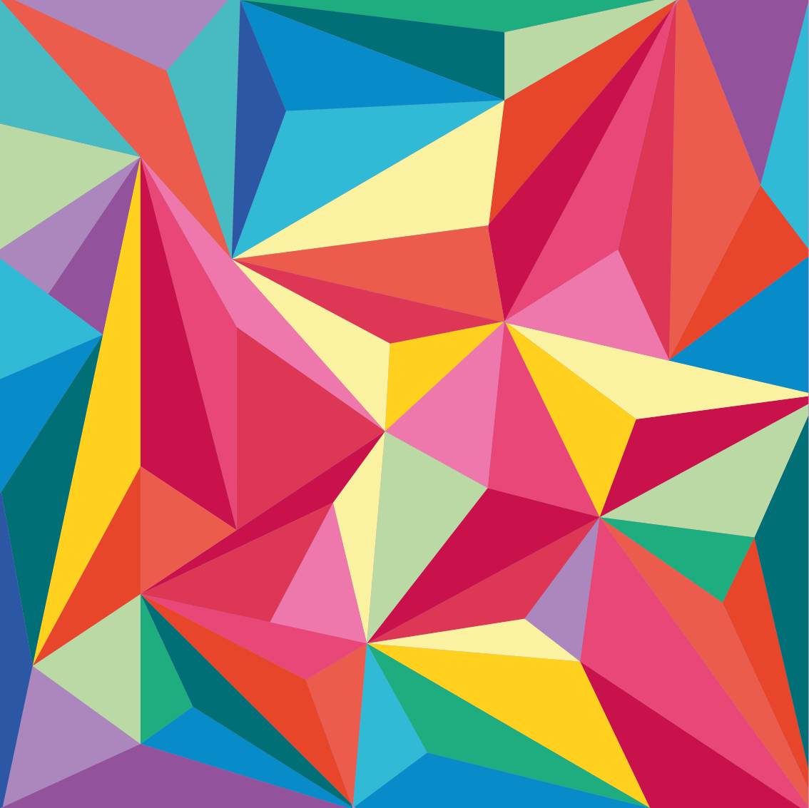 Geometrický vinylový koberec s multicolor vzorem - TenStickers