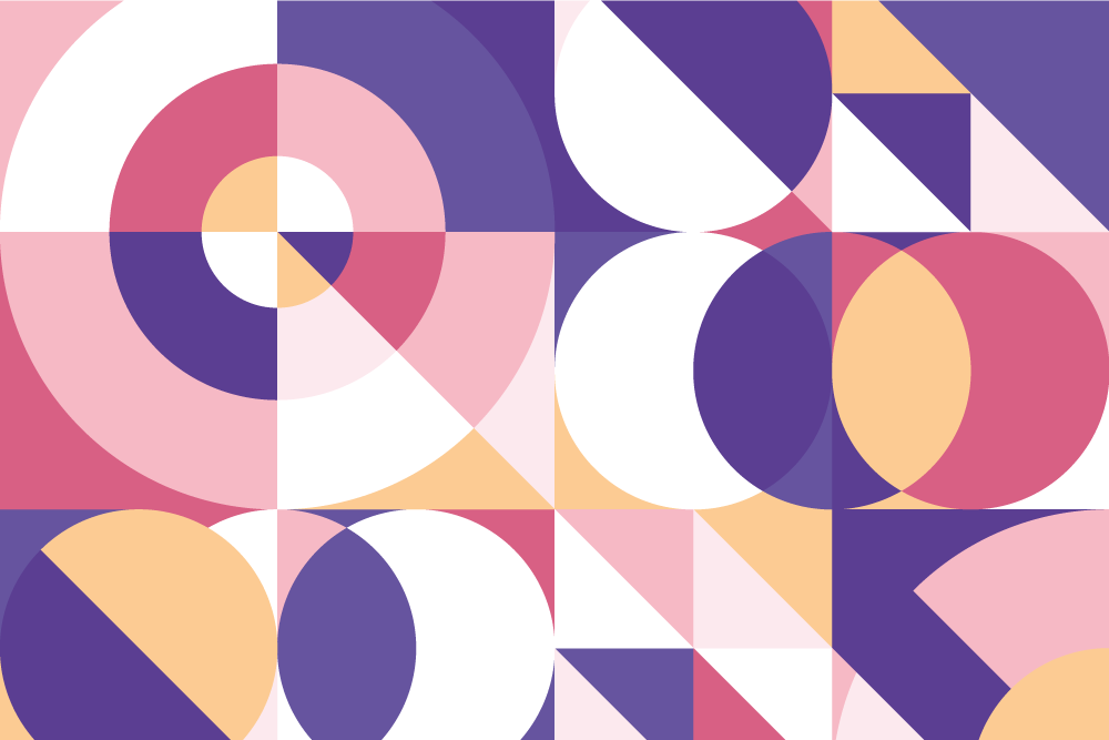 Geometrický vinylový koberec abstraktní geometrické tvary - TenStickers