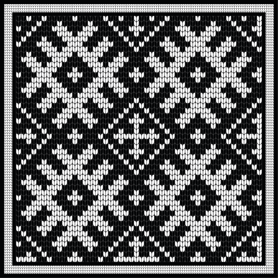Geometrický vinylový koberec vikingové s řetězovými čtverci - TenStickers