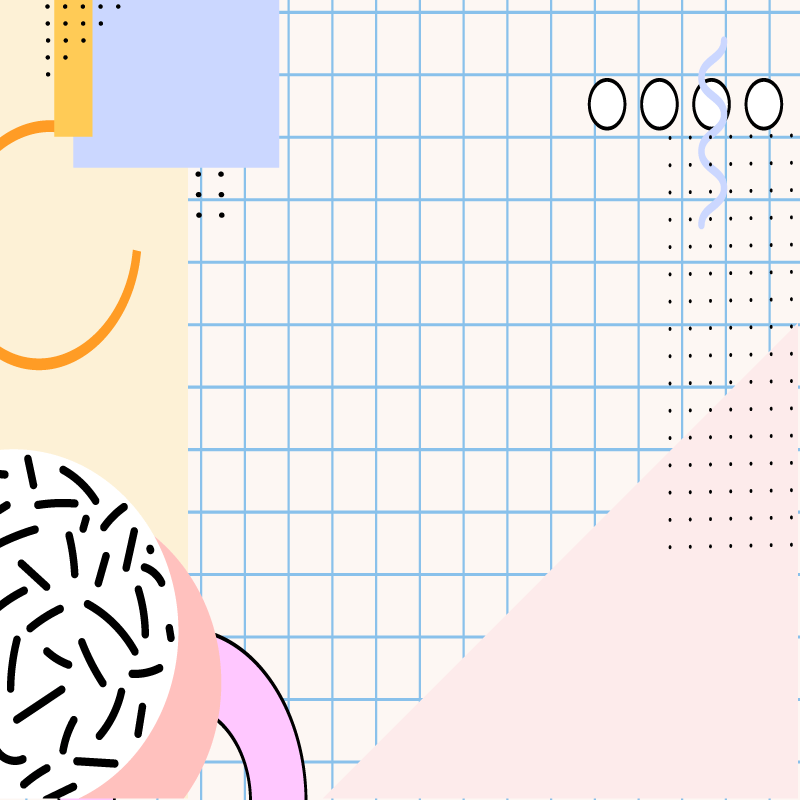 Geometrický vinylový koberec s barevnými čtverci 80. let - TenStickers