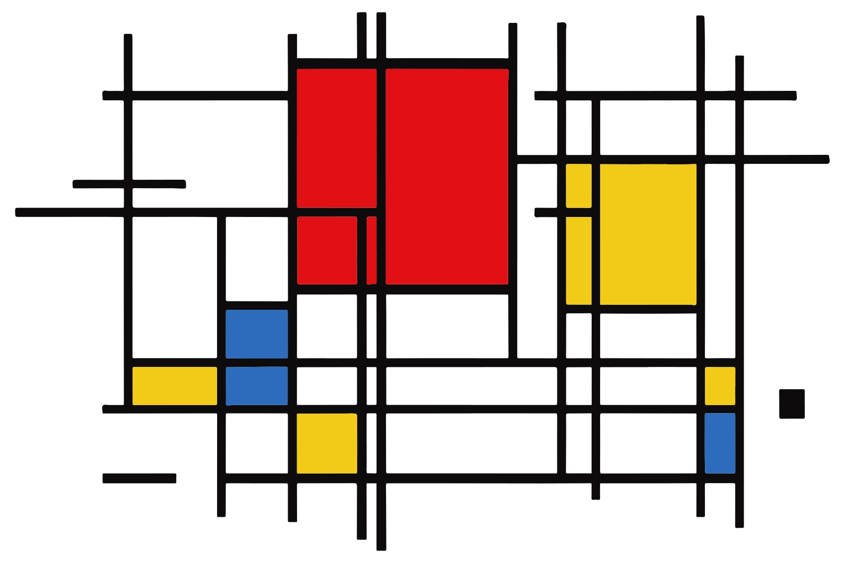 Geometrický vinylový koberec s uměním geometrických linií - TenStickers