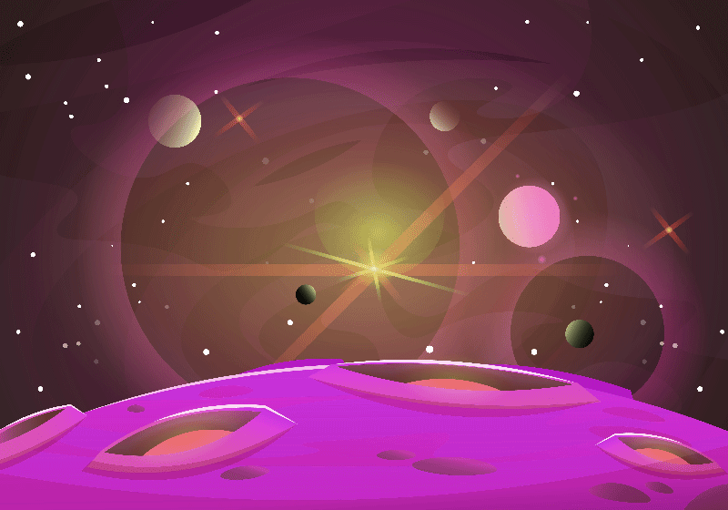 Vinylový koberec pro děti s futuristickým vesmírem - TenStickers