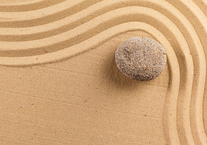 Béžový vinylový koberec s texturou zen sphere - TenStickers