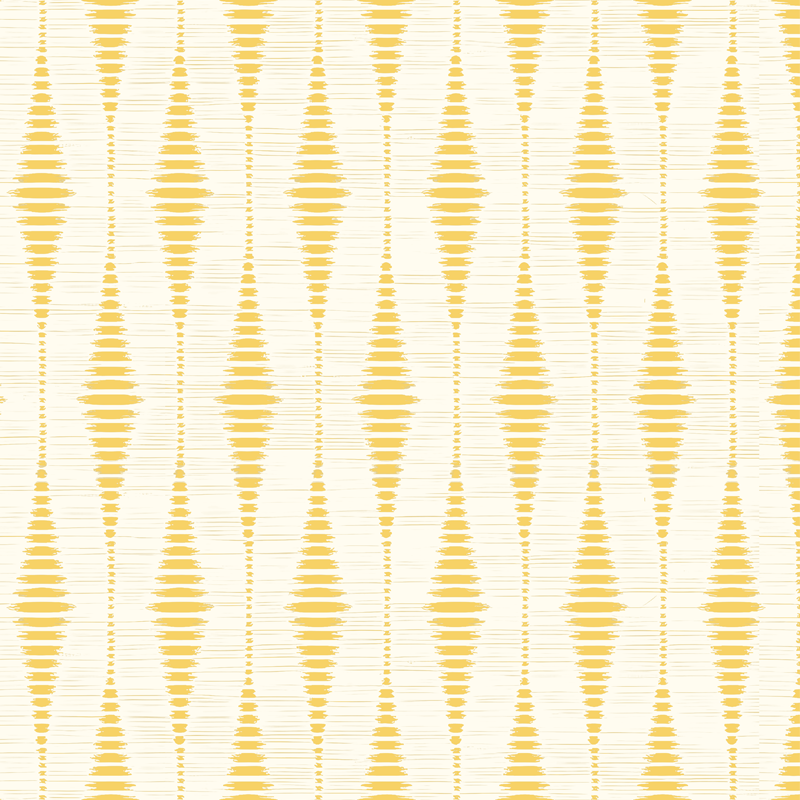 Žlutý vinylový koberec rabaul ikat - TenStickers
