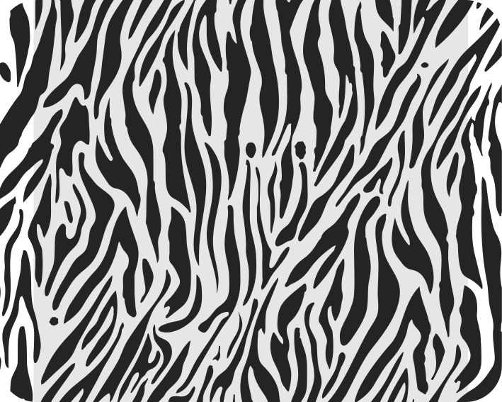 Bílý vinylový koberec se vzorem zebra - TenStickers